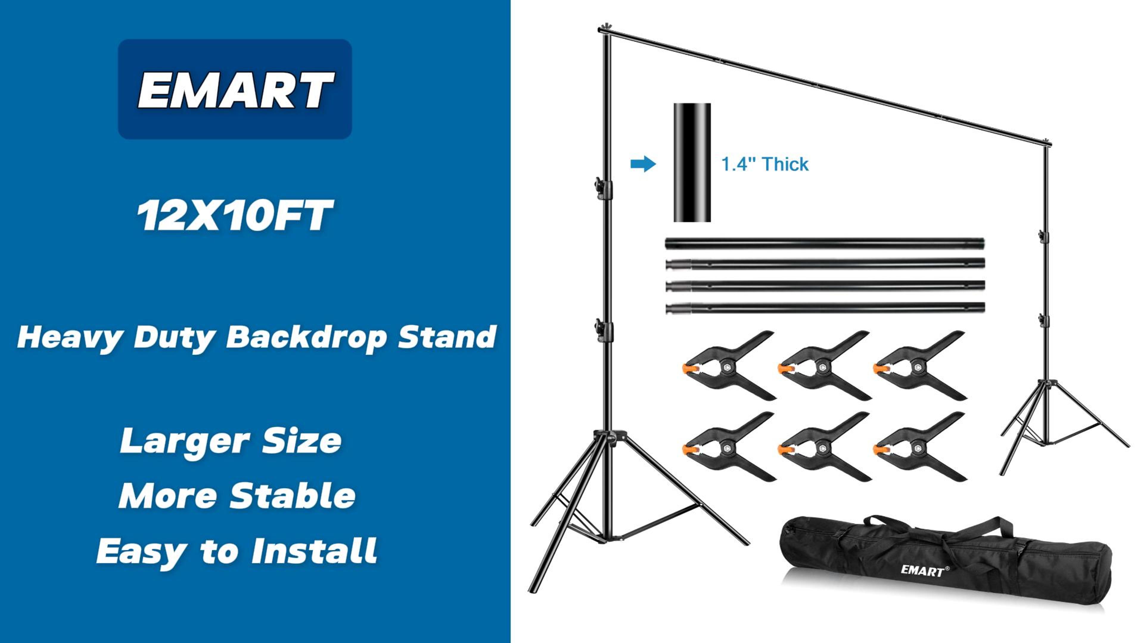 Amazon.com : EMART 12x10ft(WXH) Backdrop Stand Heavy Duty